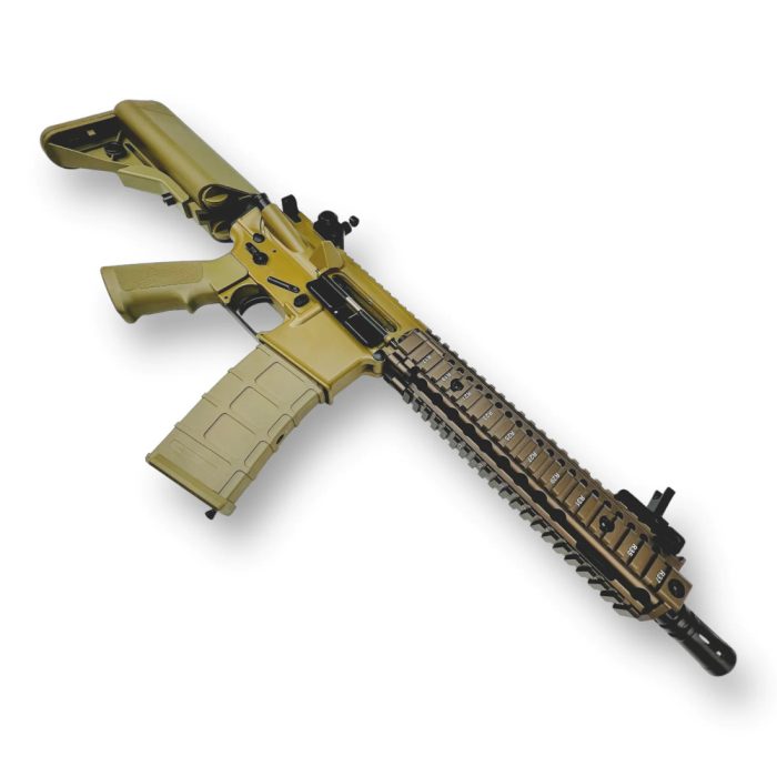 Golden Eagle Daniel Defense MC6593MT MK18 MOD1 Metal Gas GBBR Gel Blaster - Full Dark Earth (Tan) - (MT6593MT-T)