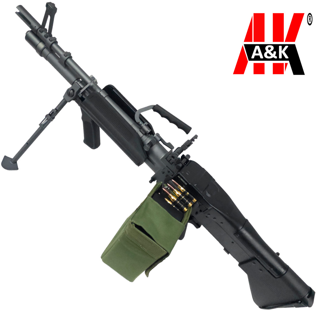 A&K M60E4/MK43 AEG Gel Blaster LMG Machine Gun