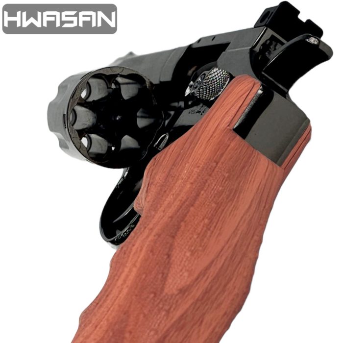 HWASAN 4 inch Revolver - CO2 Foam Dart Blaster - Black (FSC1002BW4)