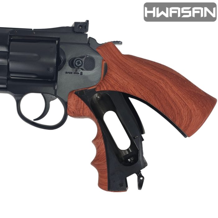 HWASAN 4 inch Revolver - CO2 Foam Dart Blaster - Black (FSC1002BW4)