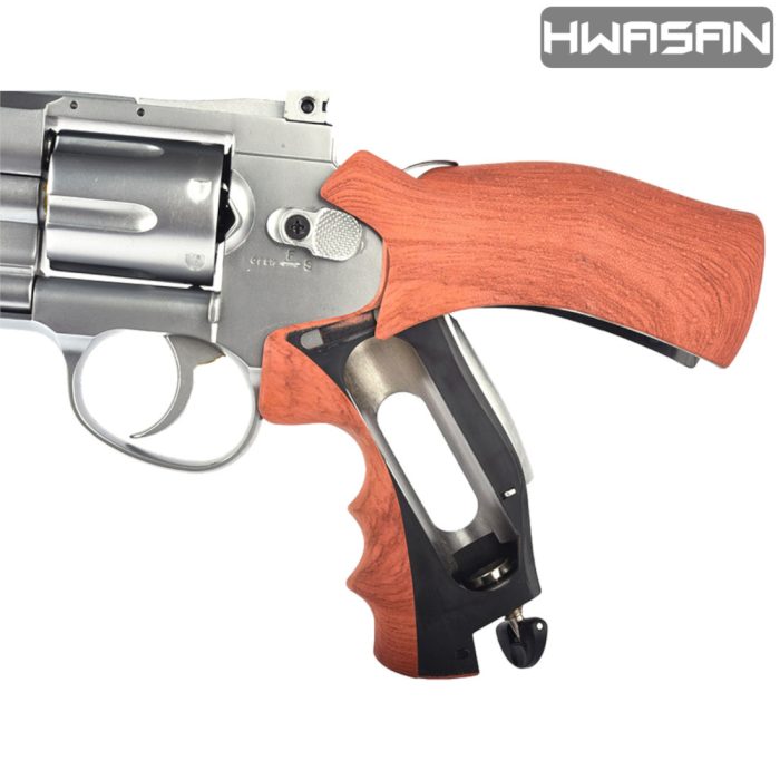 HWASAN 4 inch Revolver - CO2 Foam Dart Blaster - Matte Silver (FSC1002SW4)