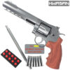 HWASAN 6 inch Revolver - CO2 Foam Dart Blaster - Matte Silver (FSC1002SW6)