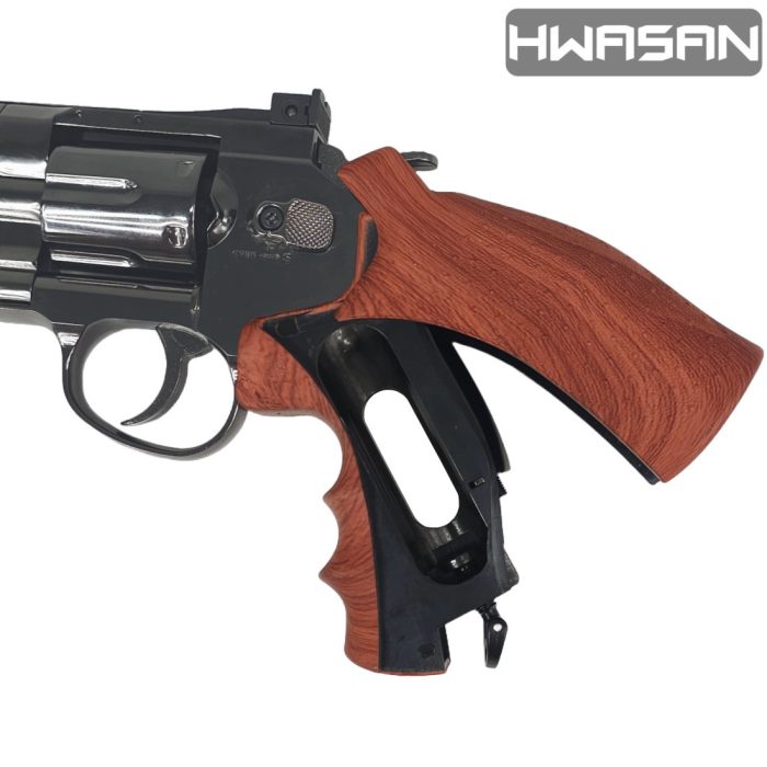 HWASAN 6 inch Revolver - CO2 Foam Dart Blaster - Dark Chrome (FSC1002B30)