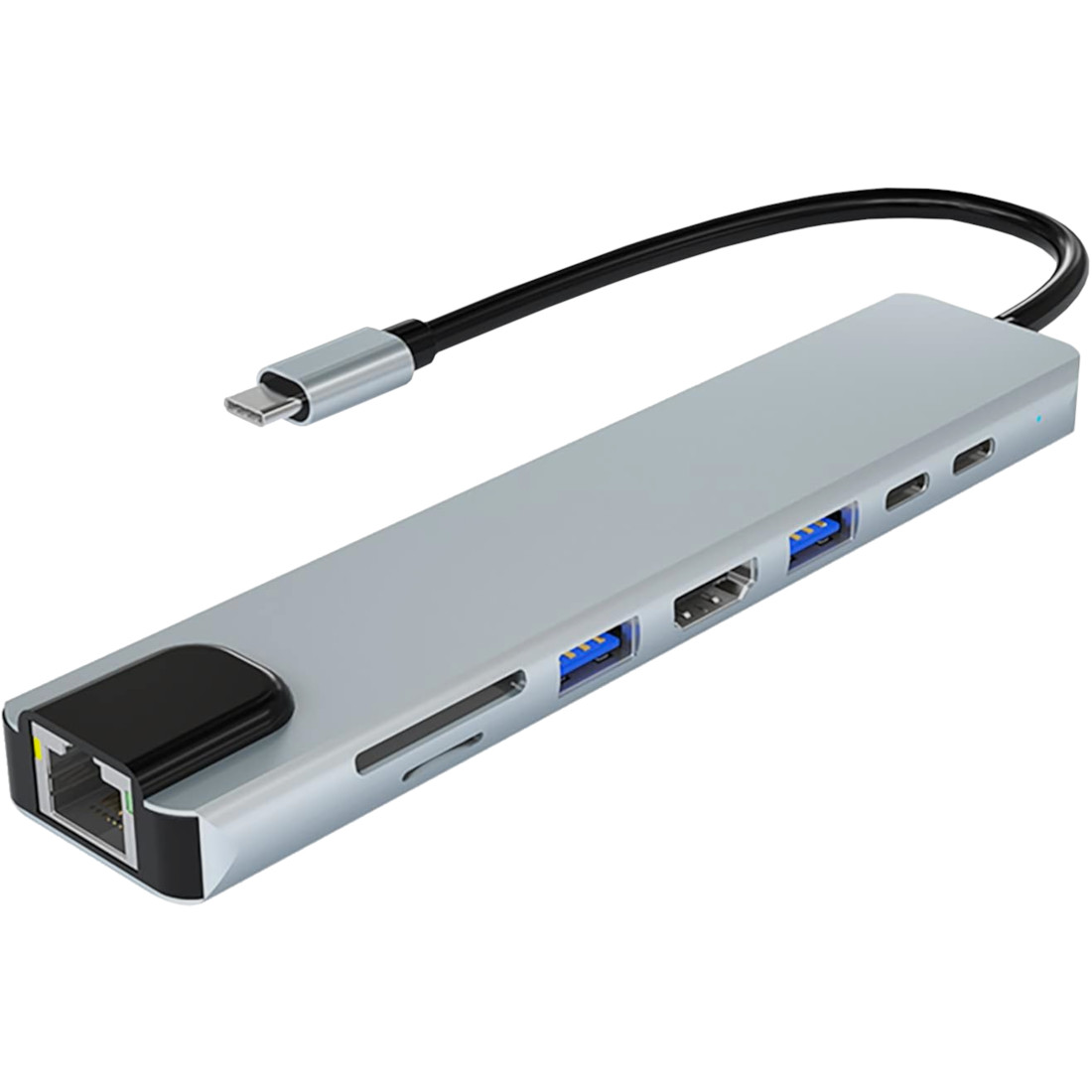 TW8A 8 In 1 USB-C Multi Hub For PC And Smartphone