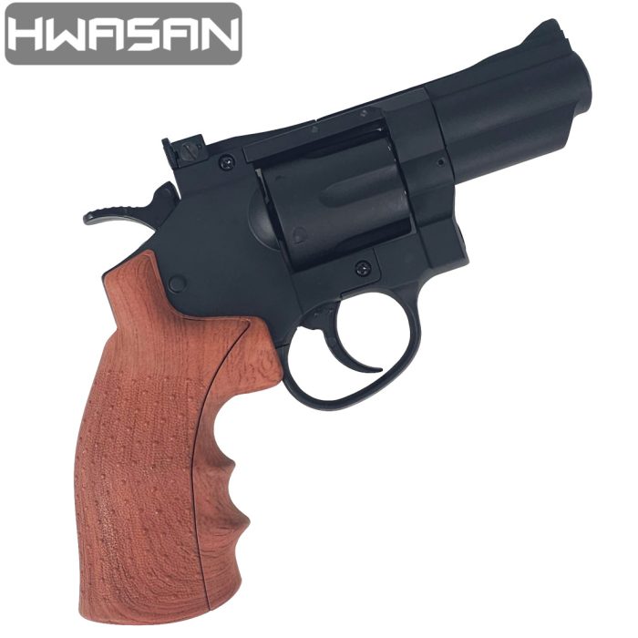 HWASAN 2.5 Inch Revolver - CO2 Foam Dart Blaster - Black (FSC1002BW2)