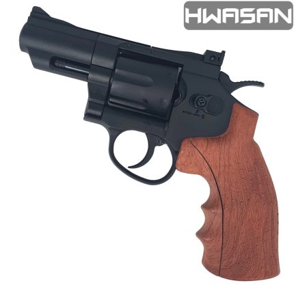 HWASAN 2.5 Inch Revolver - CO2 Foam Dart Blaster - Black (FSC1002BW2)