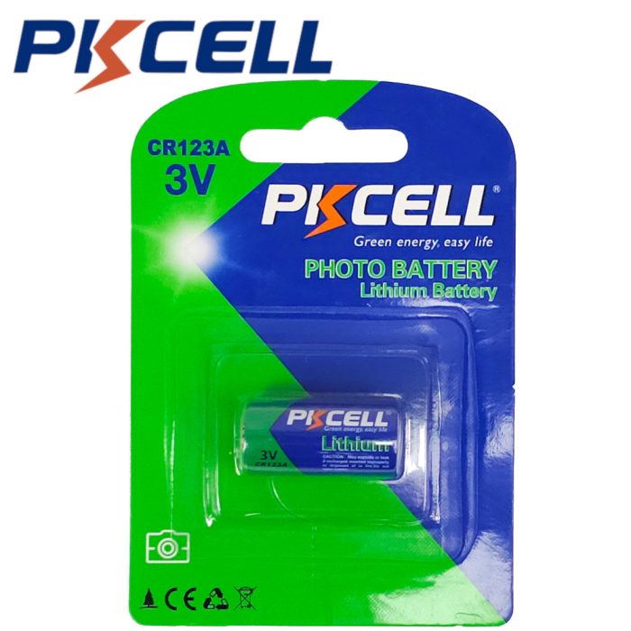 PKCELL CR123A 3V Lithium Battery (Single)