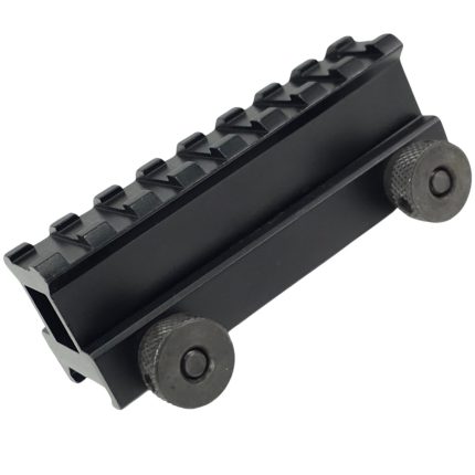 8 Slot Picatinny Riser Rail Mount for Gel Blaster Sights - Black