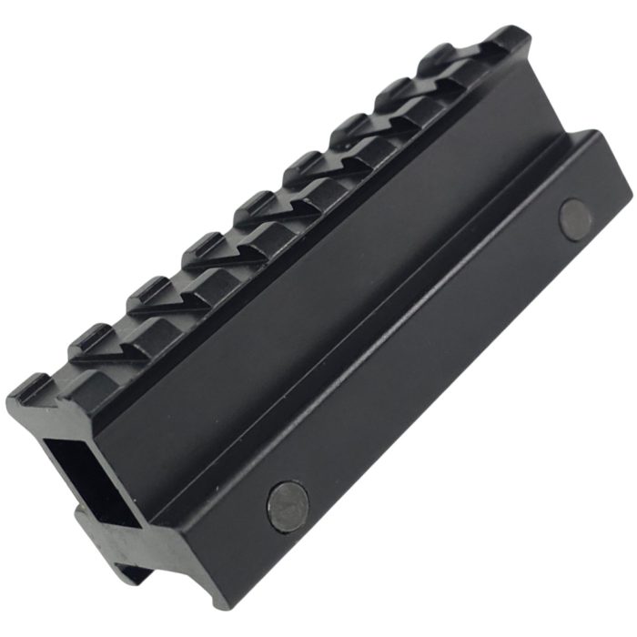 8 Slot Picatinny Riser Rail Mount for Gel Blaster Sights - Black