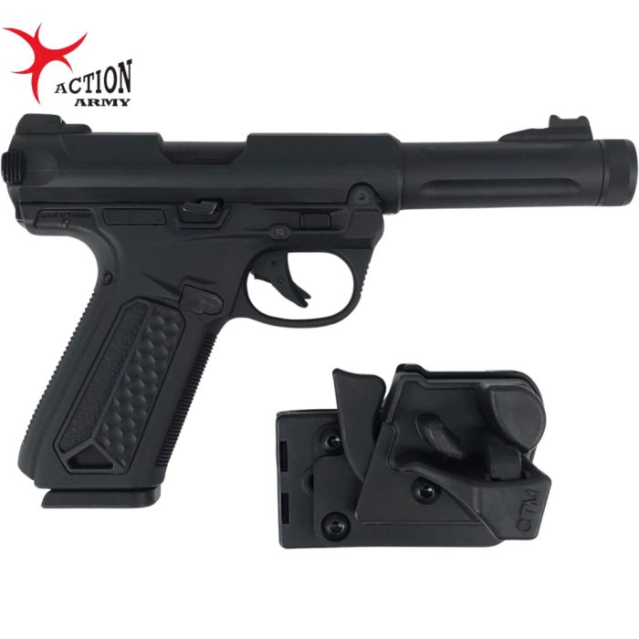 Action Army AAP-01 Blaster with CTM Speed Holster Bundle - Black