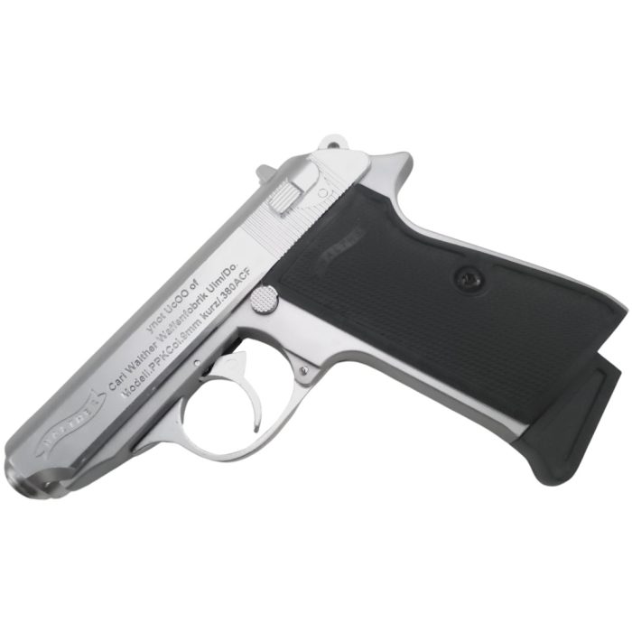 007's Walther PPK Manual Springer - Gel/Foam dart Blaster Replica - Silver