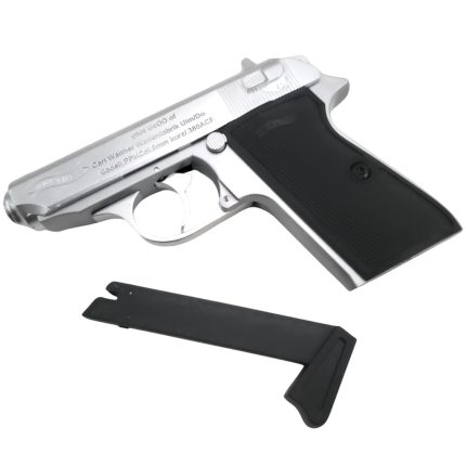 007's Walther PPK Manual Springer - Gel/Foam dart Blaster Replica - Silver