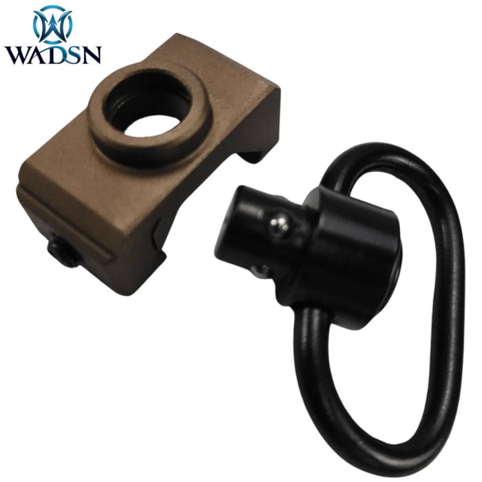 WADSN QD Swivel Sling Mount - Dark Earth for Picatinny Rail Gel Blasters