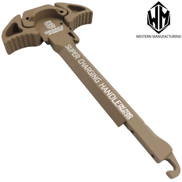 WM Geissele CNC AEG Gel Blaster Charging Handle - Flat Dark Earth (FDE)