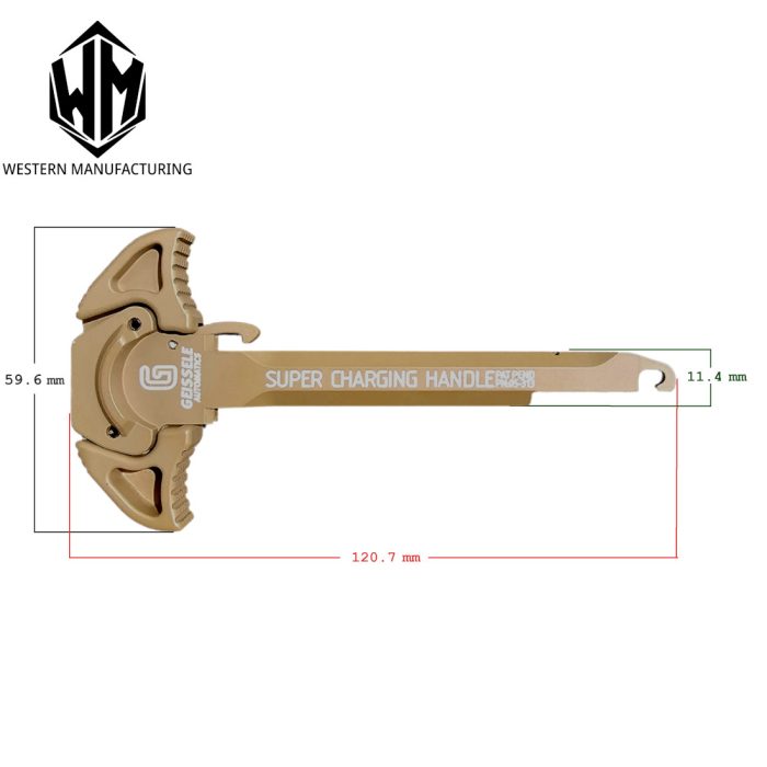 WM Geissele CNC AEG Gel Blaster Charging Handle - Flat Dark Earth (FDE)