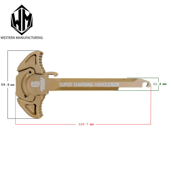 WM Geissele CNC AEG Gel Blaster Charging Handle - Flat Dark Earth (FDE)