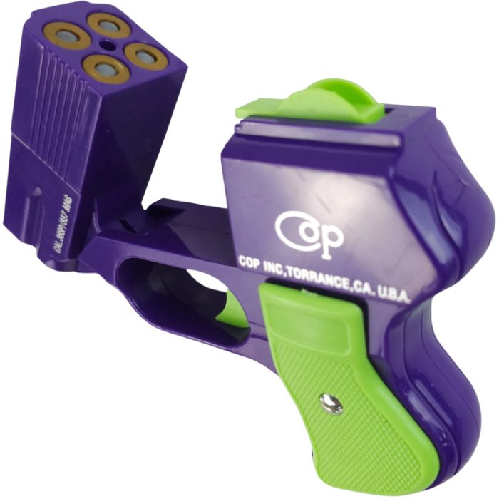 COP 357 Four Barrel Dart Firing Toy Pistol - Purple and Green