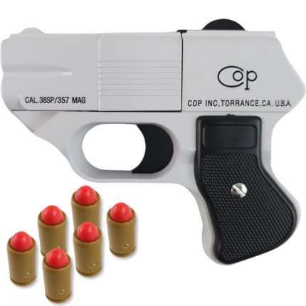 COP 357 Four Barrel Dart Firing Toy Pistol - White and Black