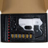 COP 357 Four Barrel Dart Firing Toy Pistol - White and Black