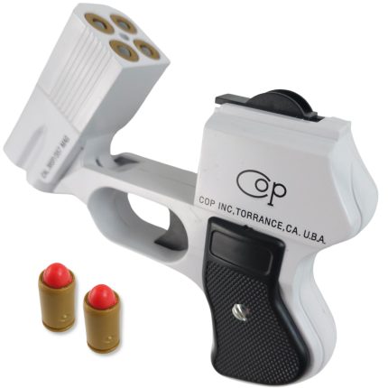 COP 357 Four Barrel Dart Firing Toy Pistol - White and Black