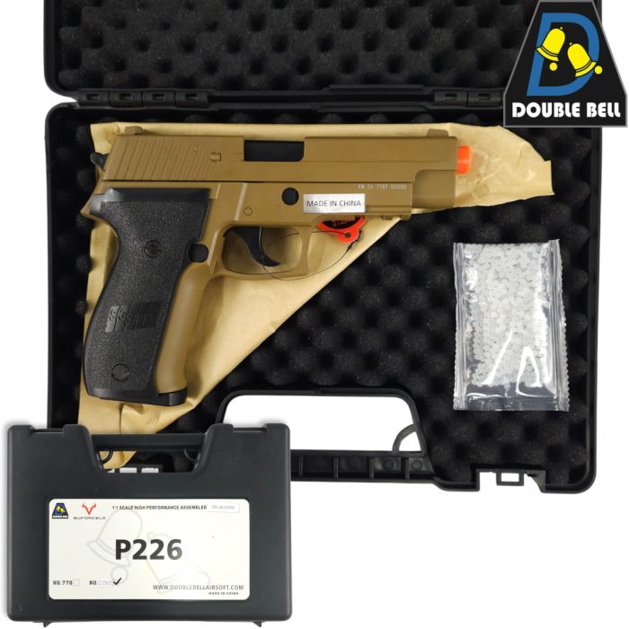 Double Bell Sig Sauer P226 Gel blaster Pistol - FDE