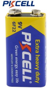 PKCELL 6F22 9V 1200 mAh Carbon Zinc Battery (10 Pack)