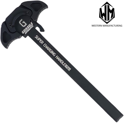 WM Geissele CNC MWS GBBR Gel Blaster Charging Handle – Black