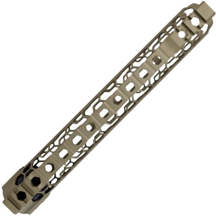 12.5 Inch ODIN O2 Lite M-LOK Metal Gel Blaster Handguard - FDE