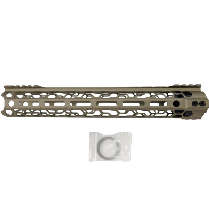 12.5 Inch ODIN O2 Lite M-LOK Metal Gel Blaster Handguard - FDE