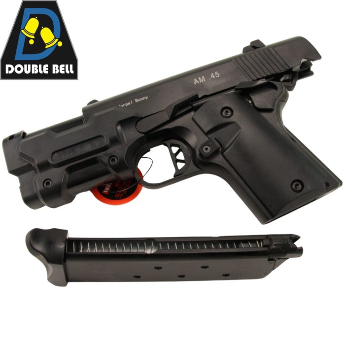 Double Bell Vorpal Bunny Gas Blowback Gel Blaster Pistol (DB-796) - Black