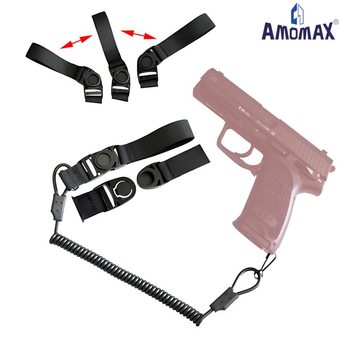 Amomax Pistol Lanyard for Gel Blaster Pistols - Black [AM-PL001]