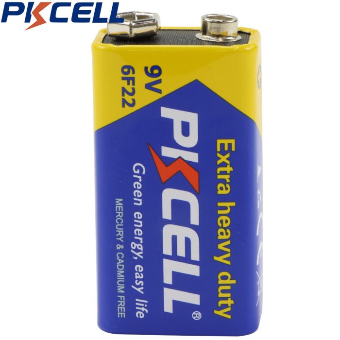 PKCELL 6F22 9V 1200 mAh Carbon Zinc Battery (10 Pack)