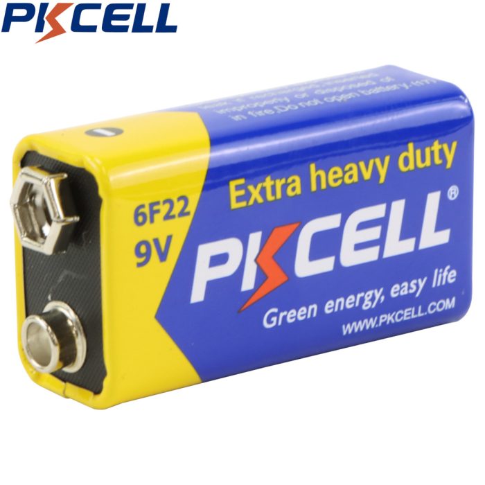 PKCELL 6F22 9V 1200 mAh Carbon Zinc Battery (Single)