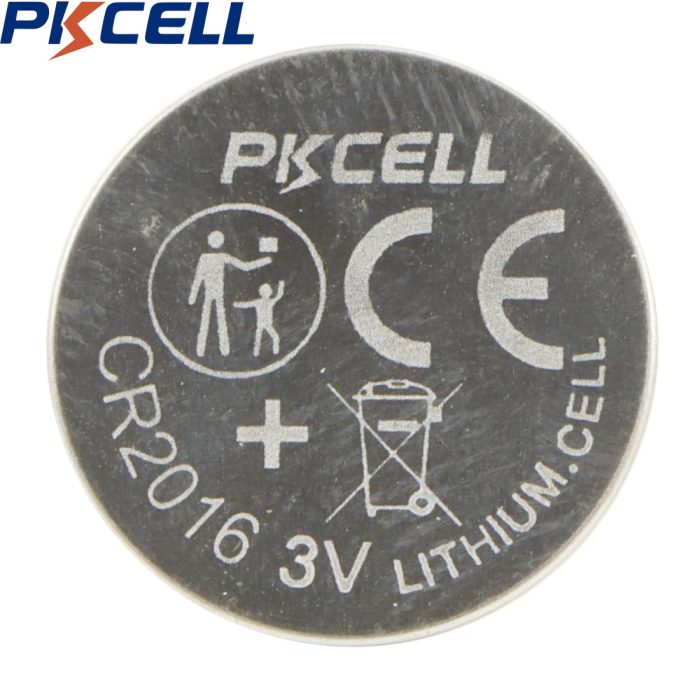 PKCELL CR2016 3V 75 mAh Lithium Button Battery (5 Pack)