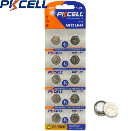 PKCELL LR44 (AG13) Lithium Button Battery (Ten Pack)