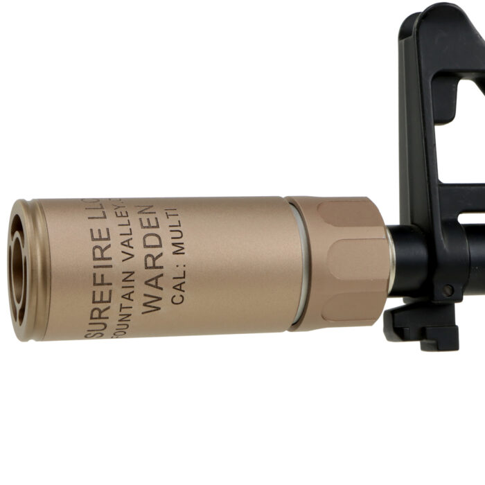 Surefire WARDEN 9cm Suppressor for Gel Blasters - FDE