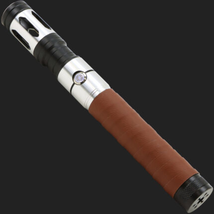 The Nomad Light Saber - Leather Bound Silver Hilt