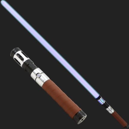 The Nomad Light Saber - Leather Bound Silver Hilt