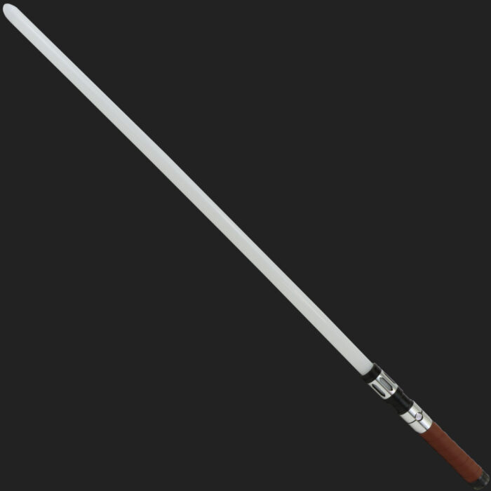 The Nomad Light Saber - Leather Bound Silver Hilt