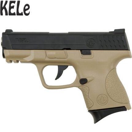 KELe M+P 40 Tan/Black Manual Springer Gel Blaster