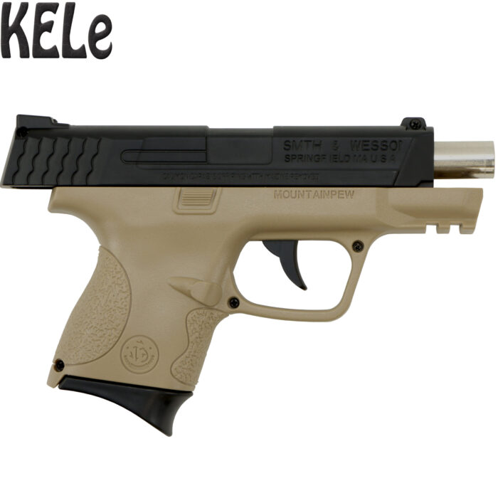 KELe M+P 40 Tan/Black Manual Springer Gel Blaster