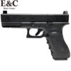 E&C Glock 17 Gen4 MOS GBB Gel Blaster Pistol - Black