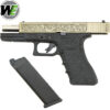 We Tech Floral Engraved Glock 17 Gen 3 GBB Pistol Gel Blaster - Gold and Black