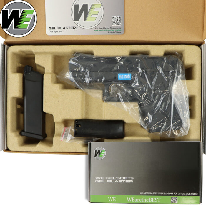 We Tech Glock 17 Gen 4 Gas Blowback Pistol GBB Gel Blaster - Black