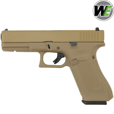 We Tech Glock 17 Gen 5 GBB Gel Blaster Pistol – Tan – NO MARKINGS