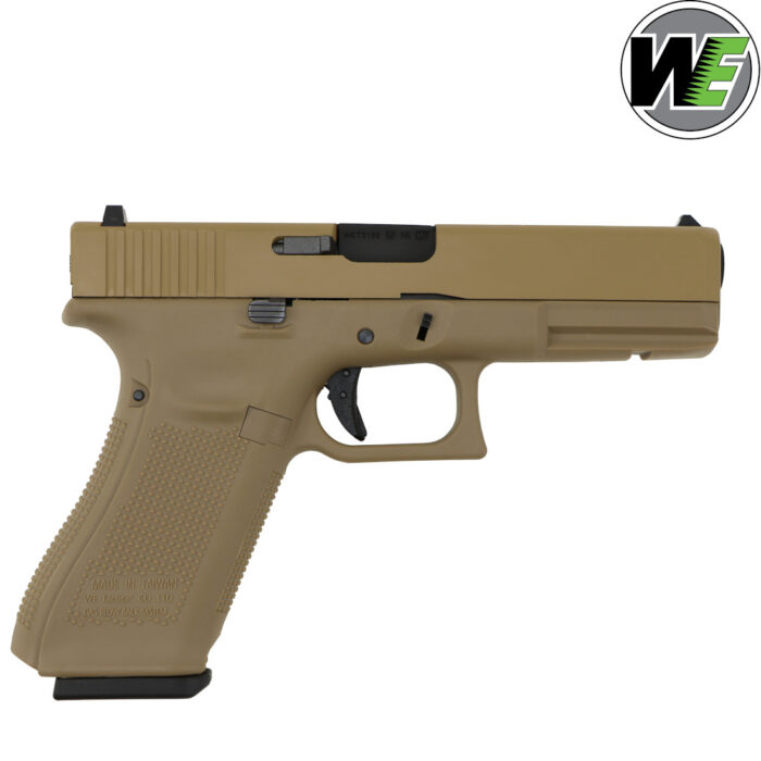 We Tech Glock 17 Gen 5 GBB Gel Blaster Pistol - Tan - NO MARKINGS