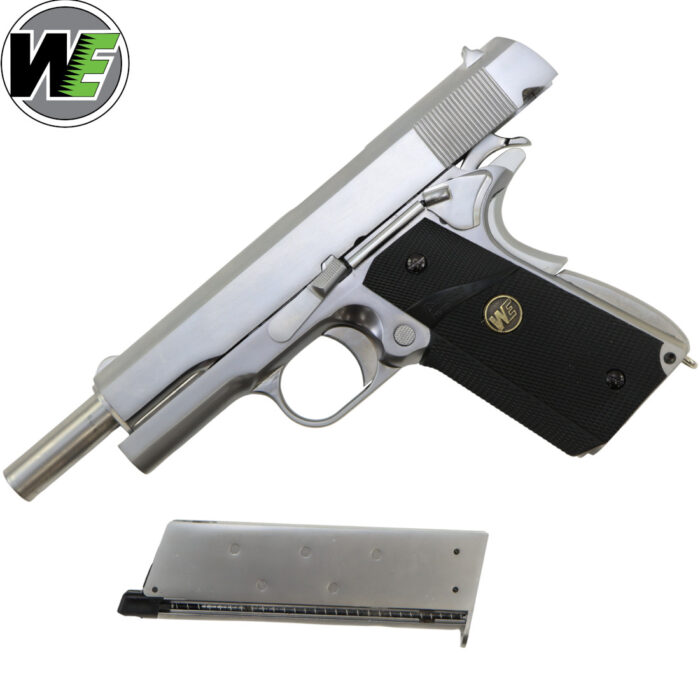 We Tech MEU M1911-A1 SOC GBB Gel Blaster Pistol - Brushed Silver