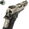 We Tech Silver and Black Hi-Capa 5.1 T-Rex IPSC Competition GBB Gel Blaster Pistol