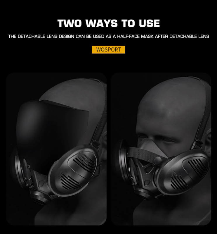 Wosport Cyberpunk Gas Mask fitting options