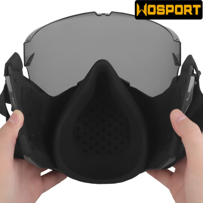 Wosport Silver LED Cyberpunk Night Mask